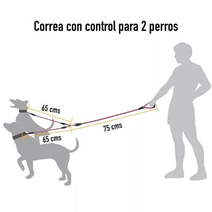 Correa Doble Nylon Rotación 360° - Rojo