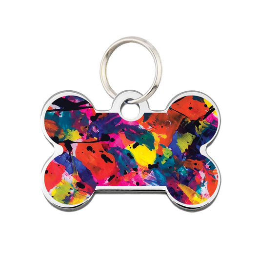 Placa - Pintada a mano - Multicolor Pink